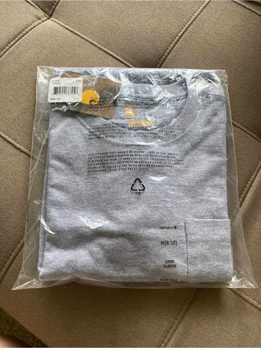 NWT Carhartt Light Gray Short Sleeve Pocket Tee